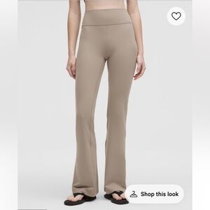 lululemon athletica groove nulu flare pants leggings warm ash grey sz 6